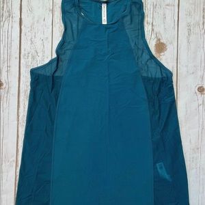 Athleta Racerback Tank Top Lagoon Teal Blue Size XS Extra Small EEUC